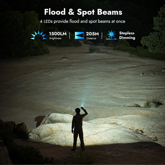 LED-arbeidslys med 180° roterbart hod