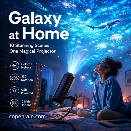 🌙 50% RABATT – Bærbar USB-projektor med bøybar hals – HD bildekvalitet – plug & play – 3 filmer – kompakt & lett