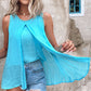 ⏳ Limited time 50% off! 💥Chic Slit Round Neck Fake 2-Piece Tank Top（The more you buy, the higher the discount）