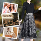 Women's Floral Mesh Reversible One-Piece Wrap Skirt
