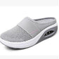 🔥2025 NEW SALES - 65% OFF🔥Women's Casual Hollowed Out Fabric Flat Bottom Slope Heel Slippers