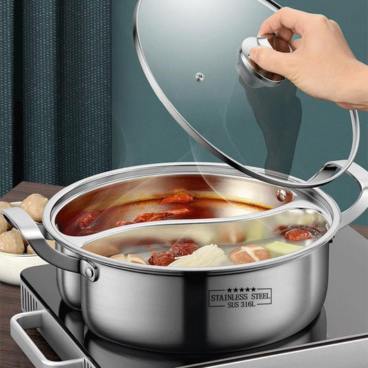 🔥Hot Sale 60% 🏘️Essential For The Home Kitchen🍲Thickened Stainless Steel Dual Flavor Hot Pot