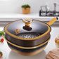 🍳[Titanium alloy non-stick wok] A kitchen revolution, easy cooking without smoke!