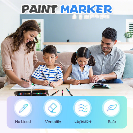 Dual Tip Fast-Dry Acrylic Paint Marker
