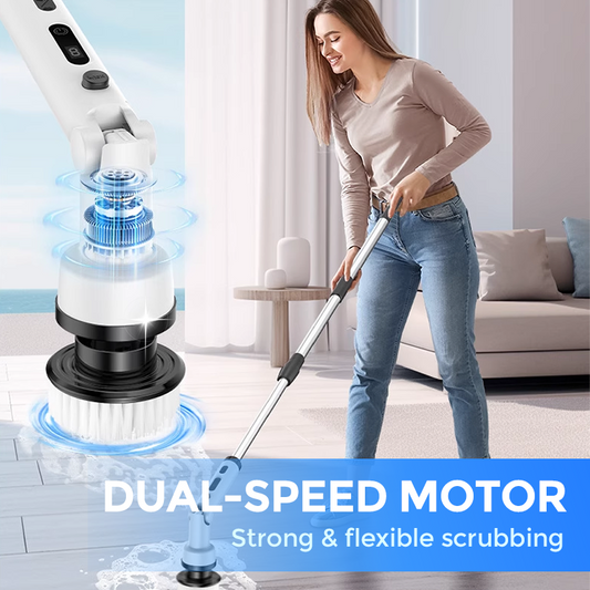 📢📢50 % RABATT!! ⏰Multifunksjonell elektrisk rengjøringsbørste – Få en grundig rengjøring uten problemer!✨