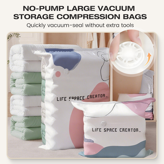 Store vakuumkompresjonsposer uten pump